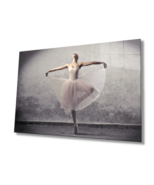 Balerin Cam Tablo  4mm Dayanıklı Temperli Cam Ballerina Glass Table 4mm Durable Tempered Glass Glass Wall Art