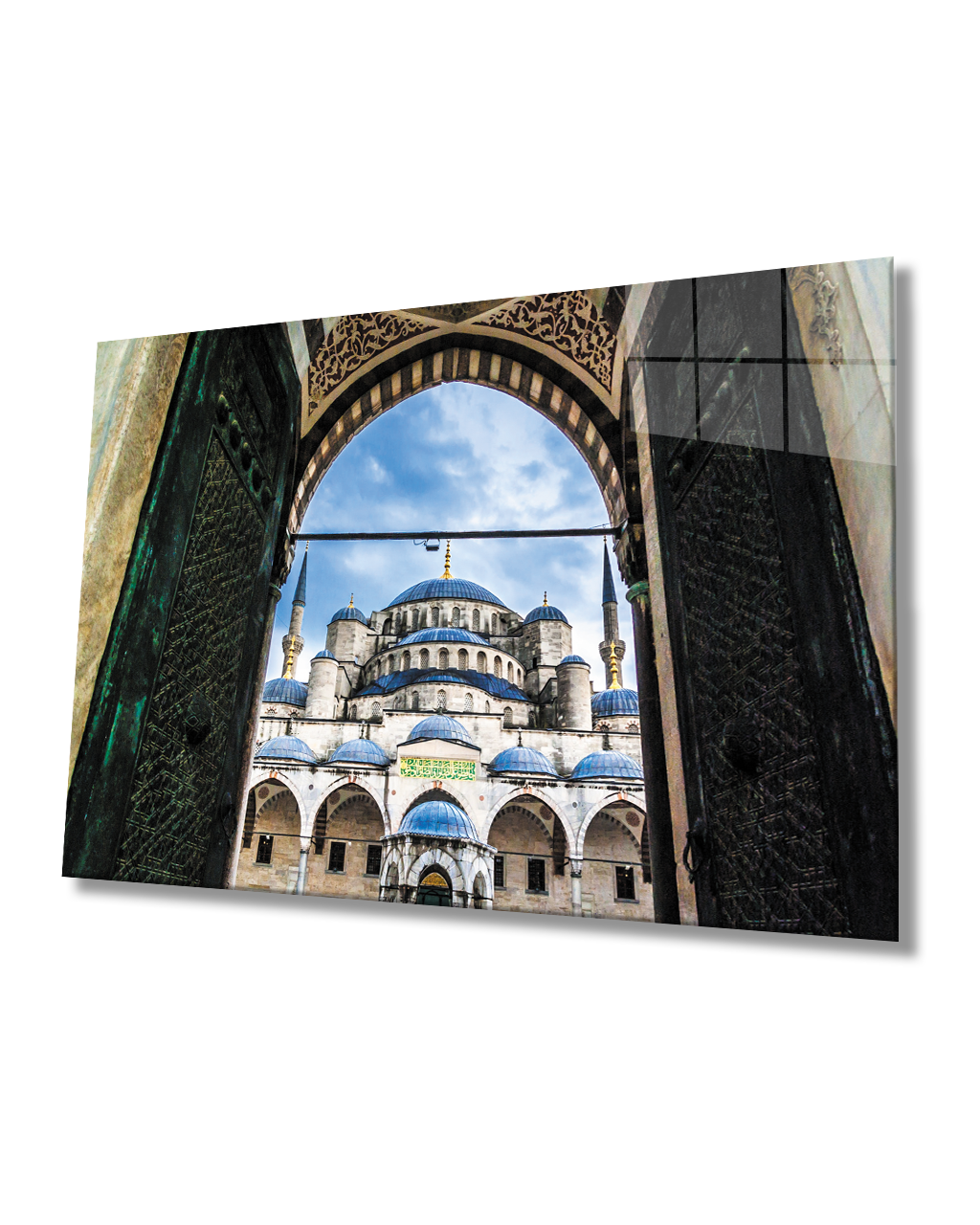 İstanbul Sultan Ahmet Camii Kapısı  4mm Dayanıklı  Cam Tablo Temperli Cam