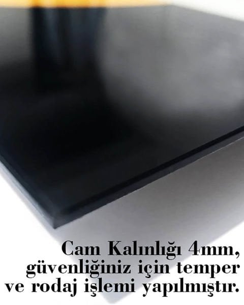 Kahverengi Karahindiba 4mm Dayanıklı Cam Tablo Temperli Cam