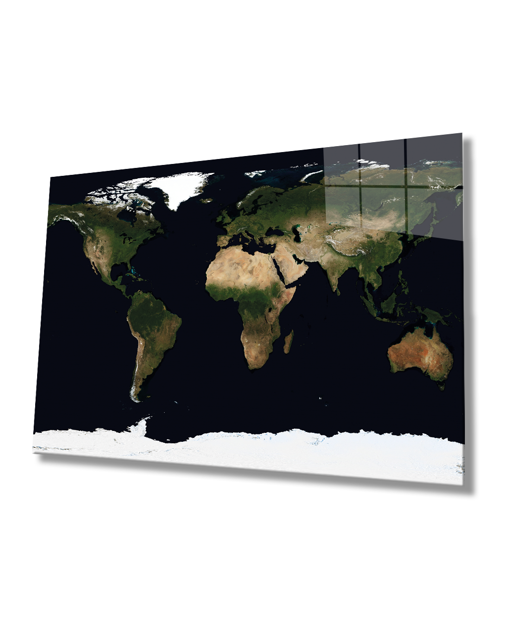 Dünya Haritası 4mm Dayanıklı Cam Tablo Temperli Cam, World Map