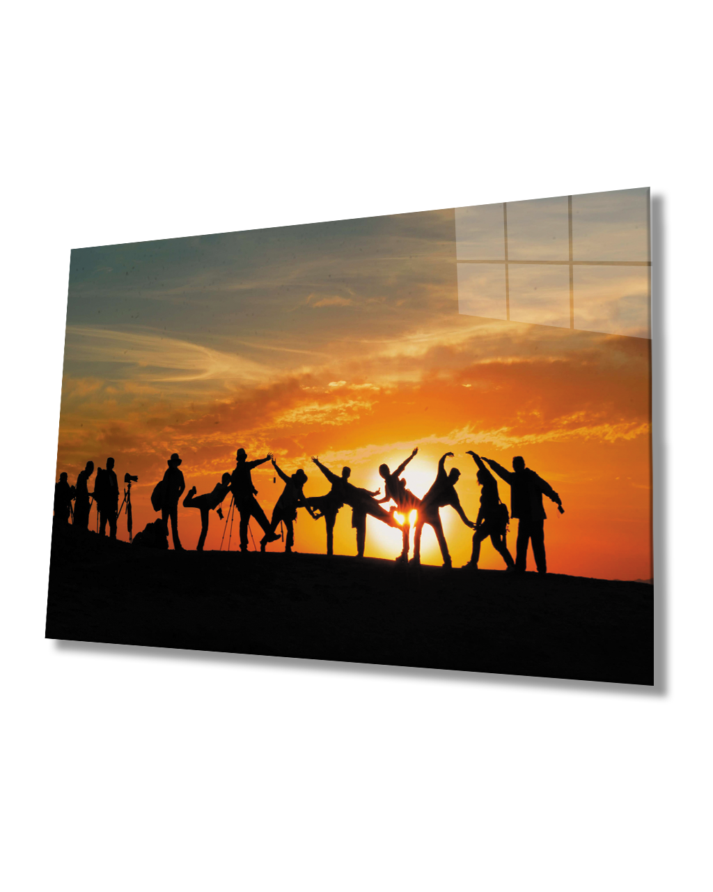 Gün Batımı Manzarasında Fotoğrafçılar Cam Tablo  4mm Dayanıklı Temperli Cam Photographers Glass Table 4mm Durable Tempered Glass In Sunset Landscape