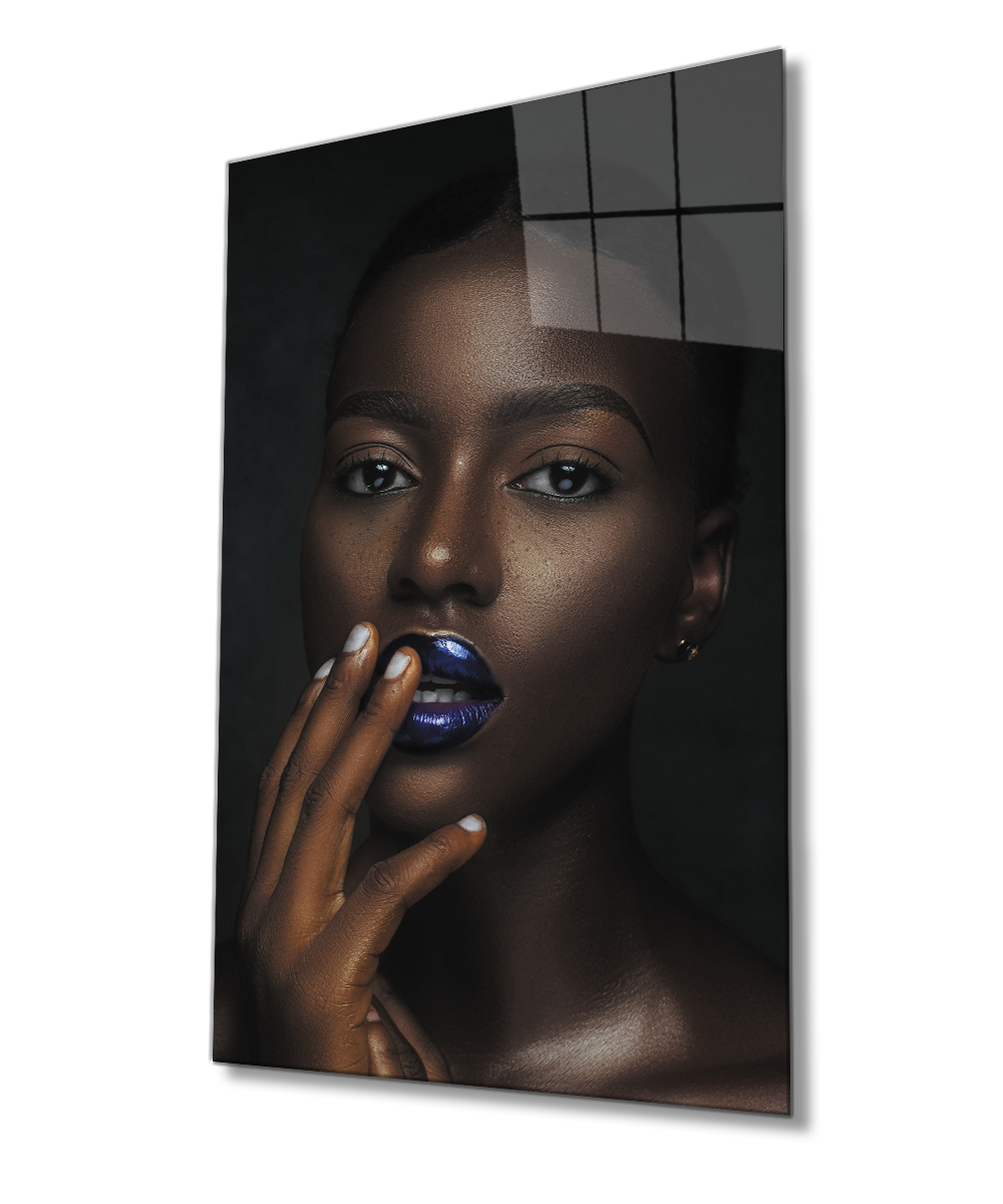 Siyah Beyaz İnsan Portresi Cam Tablo  4mm Dayanıklı Temperli Cam Black and White Human Portrait Glass Wall Art