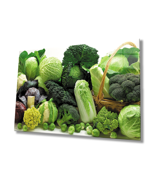 Sebze Mutfak  Cam Tablo  4mm Dayanıklı Temperli Cam Vegetable Kitchen Glass Wall Art