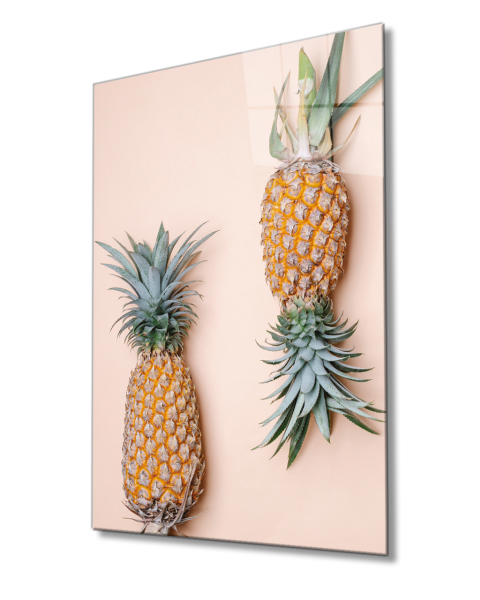Ananas  Cam Tablo  4mm Dayanıklı Temperli Cam - Pineapple Wall Art