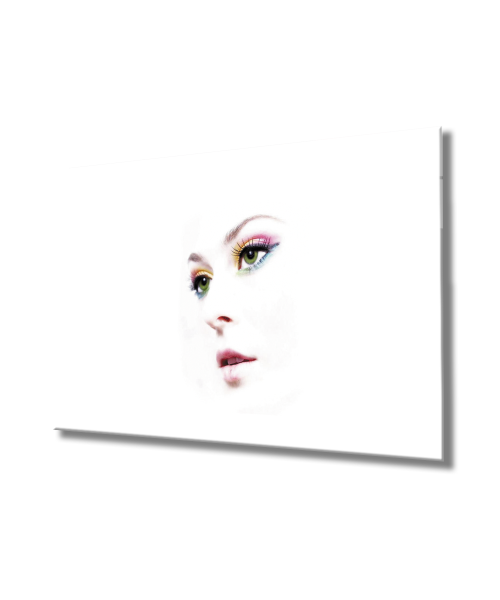 Kadınlar Sade Yüz Cam Tablo  4mm Dayanıklı Temperli Cam, Women Plain Face Glass Wall Art