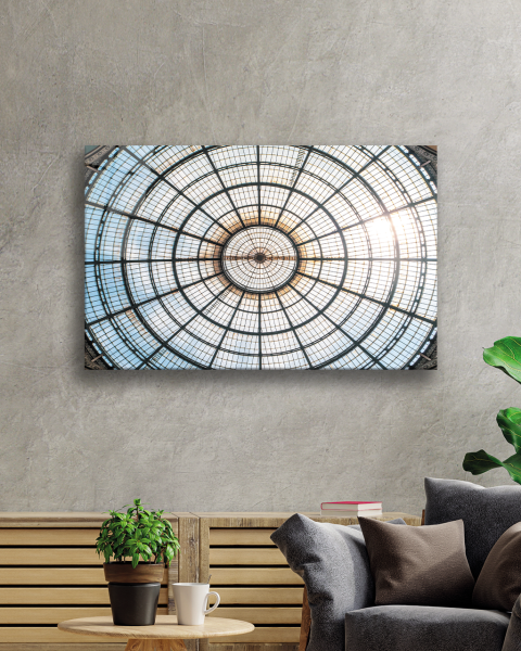 Dairesel Geometrik Cam Tablo 4mm Dayanıklı Temperli Cam Circular Geometric Glass Painting