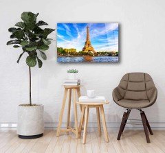 Paris Eyfel Kulesi Cam Tablo  4mm Dayanıklı Temperli Cam