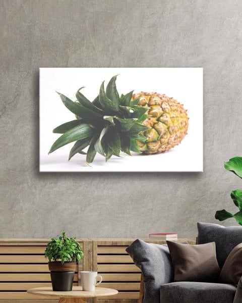 Ananas Cam Tablo  4mm Dayanıklı Temperli Cam, Pineapple Wall Art