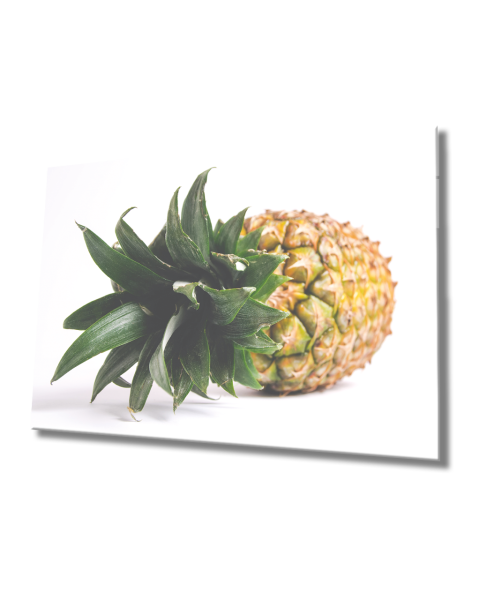 Ananas Cam Tablo  4mm Dayanıklı Temperli Cam, Pineapple Wall Art