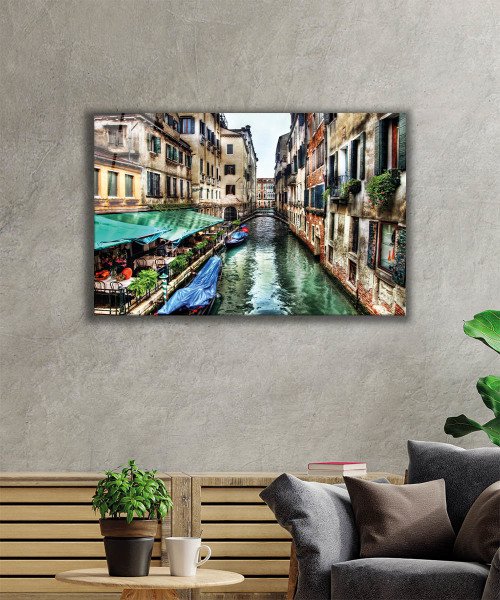 Venedik Cam Tablo  4mm Dayanıklı Temperli Cam, Venice Glass Wall Decor