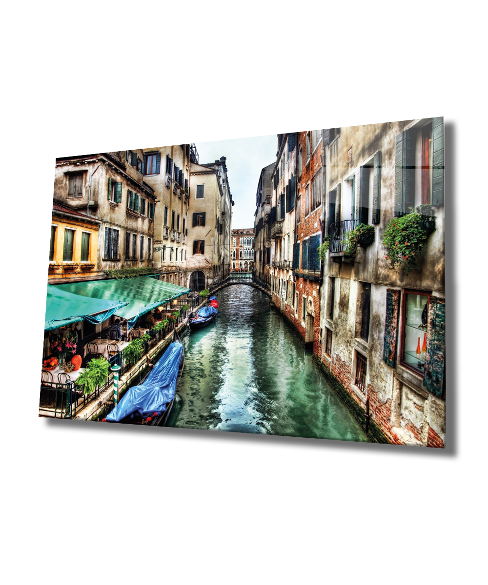 Venedik Cam Tablo  4mm Dayanıklı Temperli Cam, Venice Glass Wall Decor