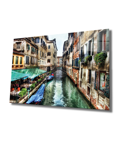 Venedik Cam Tablo  4mm Dayanıklı Temperli Cam, Venice Glass Wall Decor