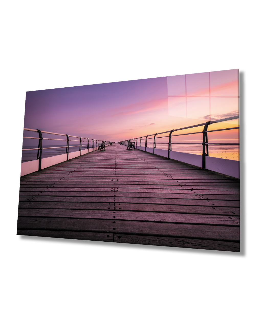 Gün Batımı Manzaralı Cam Tablo  4mm Dayanıklı Temperli Cam Sunset View Glass Table 4mm Durable Tempered Glass