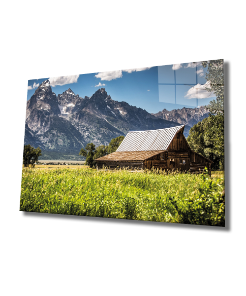 Ev Manzara Cam Tablo  4mm Dayanıklı Temperli Cam, Home Nature Glass Wall Decor