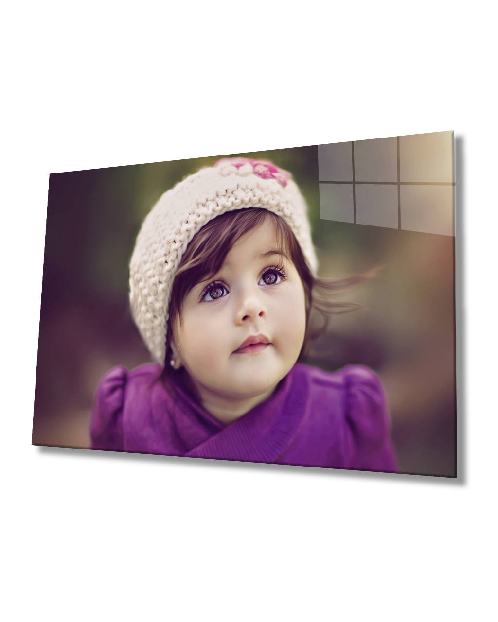 Şapkalı Çocuk Cam Tablo  4mm Dayanıklı Temperli Cam Child Glass Table With Hat 4mm Durable Tempered Glass