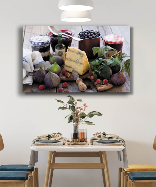 Meyveler Cam Tablo  4mm Dayanıklı Temperli Cam  Fruits Glass Wall Art