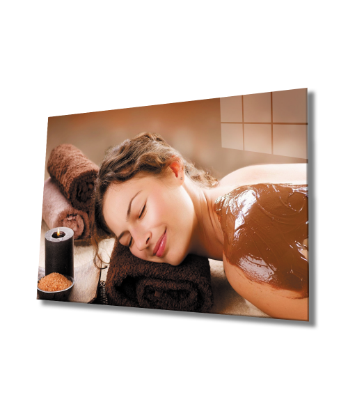 Kadınlar Masaj Spa Cam Tablo  4mm Dayanıklı Temperli Cam,Women Massage Spa Glass Wall Art
