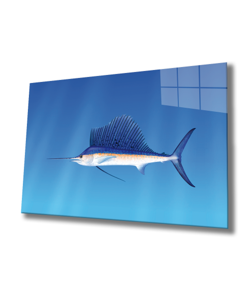Balık Cam Tablo  4mm Dayanıklı Temperli Cam, Fish Glass Wall Art
