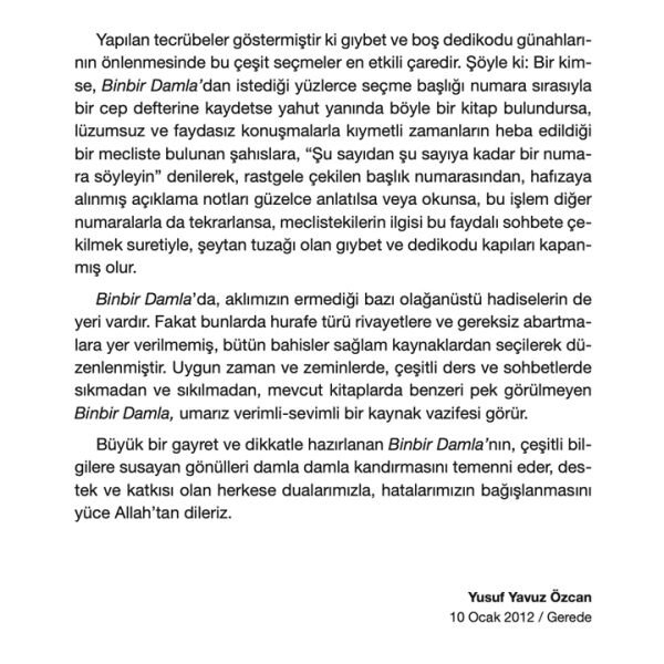 Binbir Damla | Yusuf Yavuz Özcan