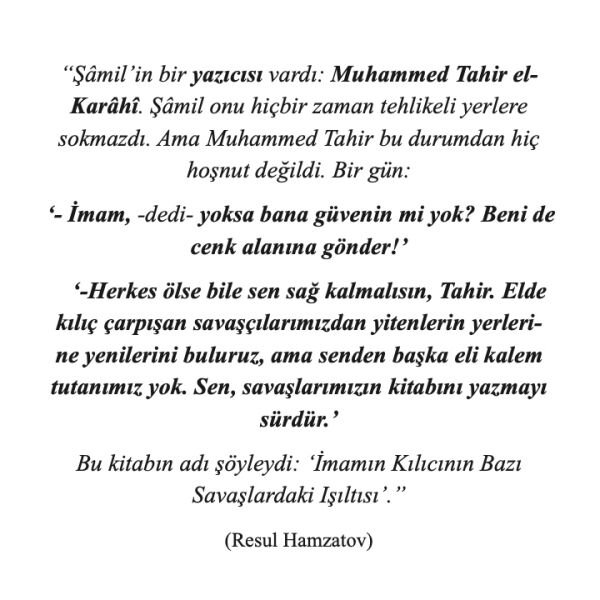 İmam Şamilin Hatıratı | H. Ahmet Özdemir