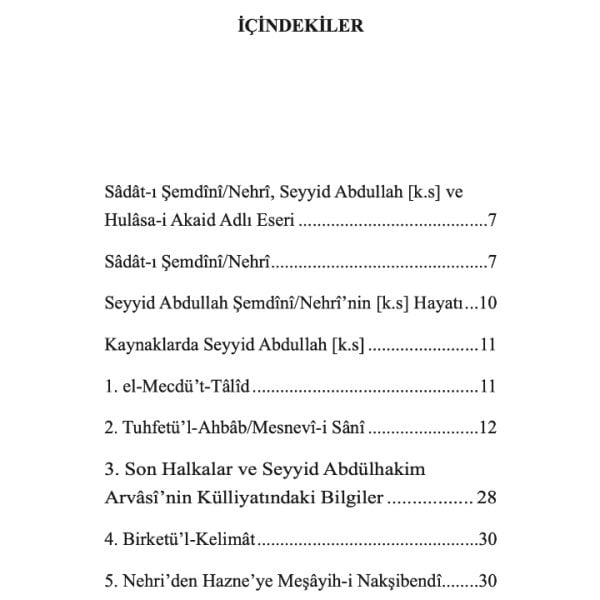 Akaidin Özü - Hülasai Akaid | Seyyid Abdullah Nehri