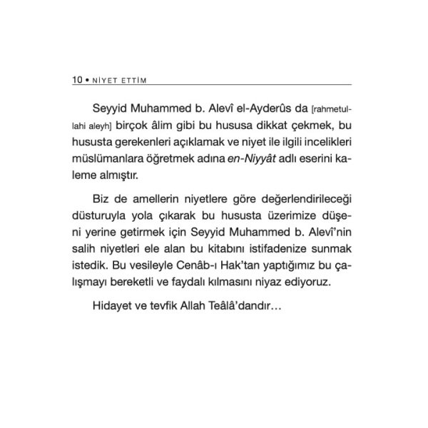 Niyet Ettim |  Muhammed B.Alevi El-Ayderus
