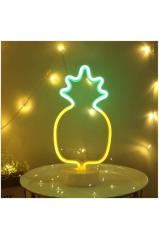 Ananas Model Neon Led Işıklı Masa Lambası Dekoratif Aydınlatma Gece Lambası