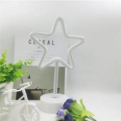 Sarı Yıldız Model Neon Led Işıklı Masa Lambası Dekoratif Aydınlatma Gece Lambası