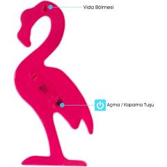 Dekoratif Led Flamingo Gece Lambası Masa Duvar Gece Aydınlatma Lambası