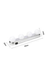Taşınabilir 4 Led Ampul Parlak Stüdyo Makyaj Işığı Banyo Işığı