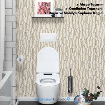 TechnoSmart 45cm×500cm Kendinden Yapışkanlı Kaplama Kağıdı Mutfak Dolap Masa Duvar Modern Görünümlü