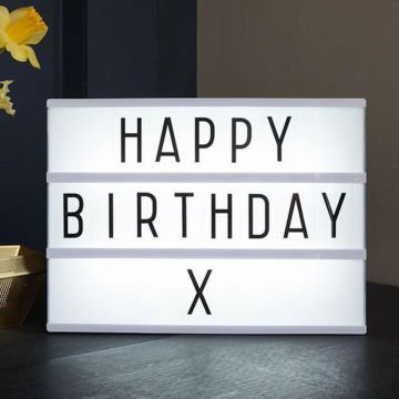 A5 Boy Işıklı Harfli Dekoratif Led Mesaj Pano Lightbox