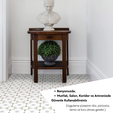 TechnoSmart 4Adet 30cm×30cm Kendinden Yapışkanlı Duvar Kaplama Mutfak Banyo PVC Sticker Dekorasyon