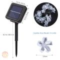 50 Ledli 8 Modlu Solar Çiçekli RGB Bayçe Aydınlatma Dekorasyon Güneş Enerjili