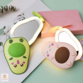 Led Işıklı Makyaj Aynası Mini El Fanı Usb Şarjlı Avakado Figürlü Fonksiyonel Vantilatör