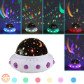 Müzikli Renkli Ve Dönen Star Master Ufo Uzay Temalı Projeksiyon Gece Lambası Usbli Sarı