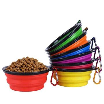 Kedi Köpek Mama Su Kabı Silikon Katlanabilir Pratik Katlanabilir