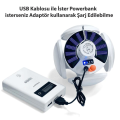 TechnoSmart Solar Güneş Enerji ve Usb Sarjlı 5 Kanatlı Bahçe Aydınlatma Led Askılı Pratik Kamp Lamba