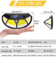 TechnoSmart 122 Ledli Solar Güneş Enerjili Bahçe Lambası Hareket Sensörlü Şarj Olabilen COB Led Oval