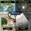 TechnoSmart 102 Ledli Solar Güneş Enerjili Bahçe Aydınlatması Lamba Hareket Sensörlü Oval 3 Modlu