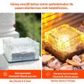TechnoSmart Solar Güneş Enerjili Buz Cam Zemin Dekoratif Bahçe Aydınlatma Led Kristal Gömülü Havuz
