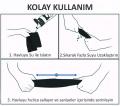 TechnoSmart Silikon Kılıflı Havlu Mikrofiber Hızlı Kuruyan Kamp Çanta Mutfak Aksesuarı Taşınabilir Mavi