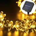 TechnoSmart 30 Ledli Solar Çiçekli Gün Işığı Bayçe Aydınlatma Dekorasyon Güneş Enerjili
