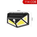 TechnoSmart 114 Ledli Solar Güneş Enerjili Bahçe Aydınlatması Hareket Sensörlü Lamba 3 Modlu COB Led
