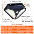 TechnoSmart 102 Ledli Solar Güneş Enerjili 3 Modlu Bahçe Aydınlatması Hareket Sensörlü Lamba
