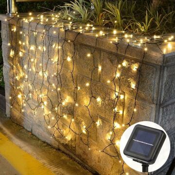 TechnoSmart Solar 50 Ledli 7 Metre Bahçe Aydınlatma Dekorasyon Güneş Enerjili Led Sarı Işık