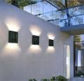TechnoSmart 2Adet Modern Solar Çift Taraflı Duvar Lamba Güneş Enerjili Aydınlatma Dekorasyon Aplik