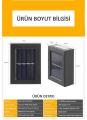 TechnoSmart 2Adet Modern Solar Çift Taraflı Duvar Lamba Güneş Enerjili Aydınlatma Dekorasyon Aplik