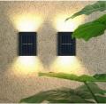 TechnoSmart 2Adet Modern Solar Çift Taraflı Duvar Lamba Güneş Enerjili Aydınlatma Dekorasyon Aplik