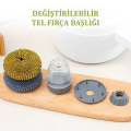 TechnoSmart Deterjan Hazneli Bulaşık Yıkama Teli Pratik Temizleme Teli Banyo Lavabo